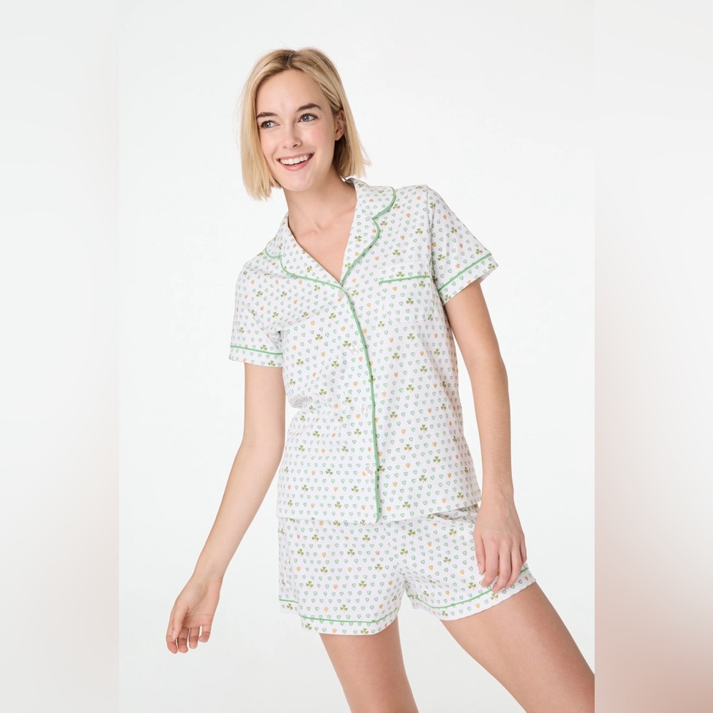 Roller Rabbit Lucky Hearts Polo Pajamas
